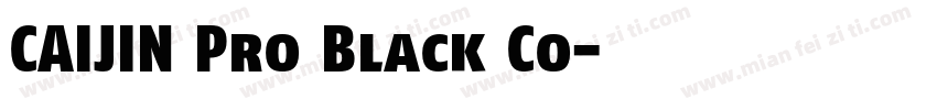 CAIJIN Pro Black Co字体转换